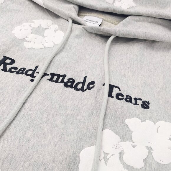 READYMADE x Denim Tears Cotton Wreath Hoodie Sweatshirt Grey - Picture 4 of 4